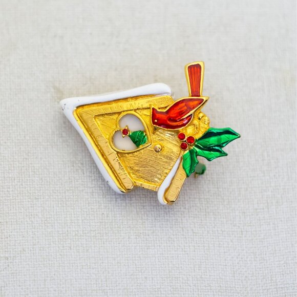 Vintage Christmas Hut Adorable Little Playhouse Brooch by Dane Craft - T22 - Picture 1 of 2